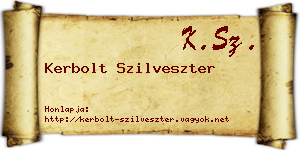 Kerbolt Szilveszter névjegykártya